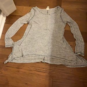 Grey white black long sleeve tunic